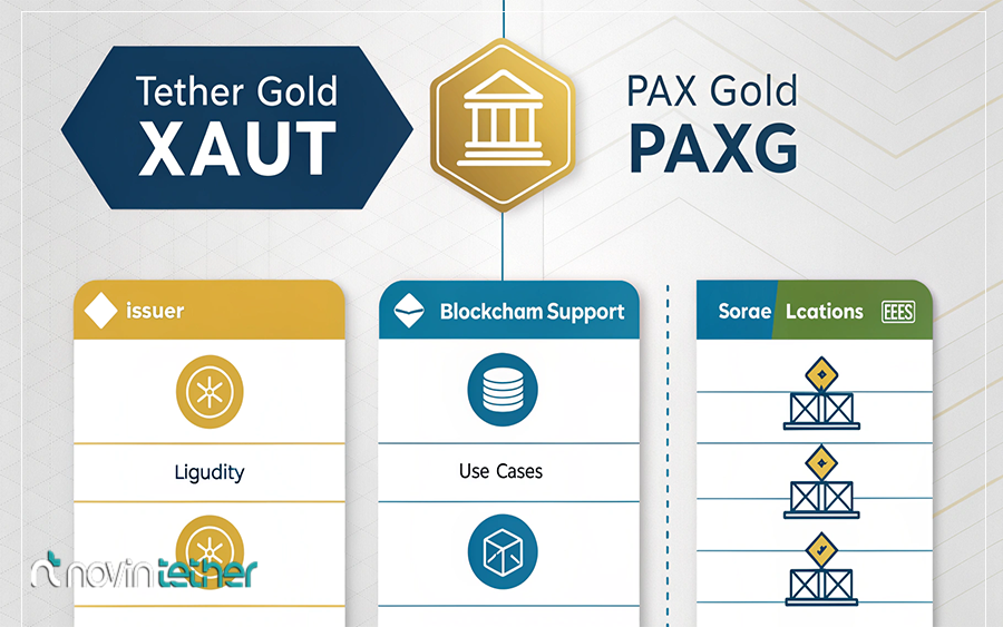 مقایسه ی تتر گلد(XAUT) با پکس گلد (PAXG)