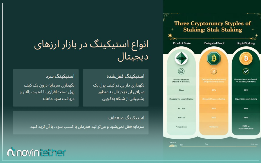 انواع استیکینگ در بازار ارزهای دیجیتال