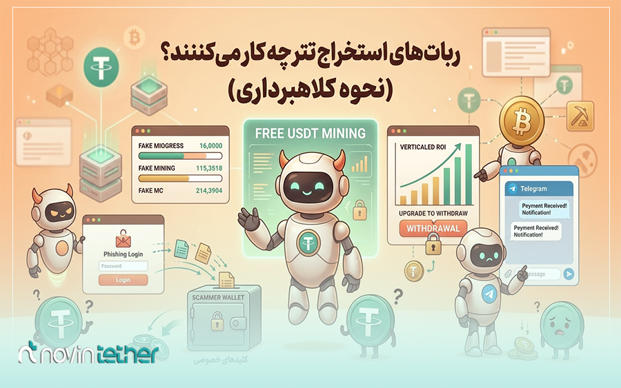 رباتهای استخراج تتر چه کار میکنند؟ (نحوه کلاهبرداری)