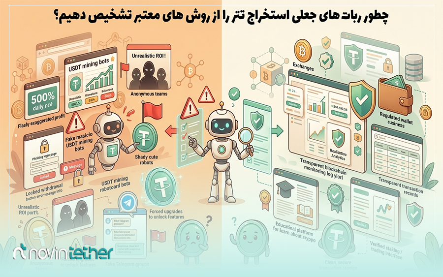 چطور رباتهای جعلی استخراج تتر را از روش های معتبر تشخیص دهیم؟